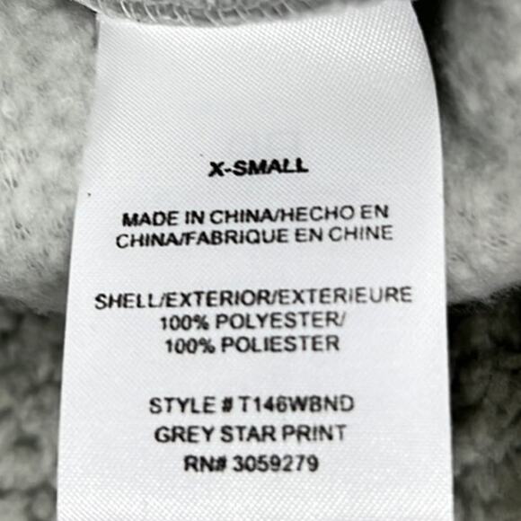 𝅺Thread & Supply Oversized Teddy Bear Fleece Pullover Sweater Gray Size XS, NWT - Picture 5 of 9